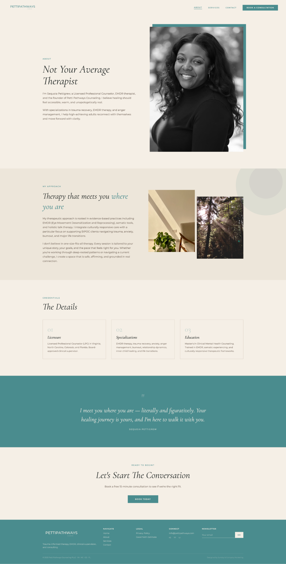Petti Pathways About page