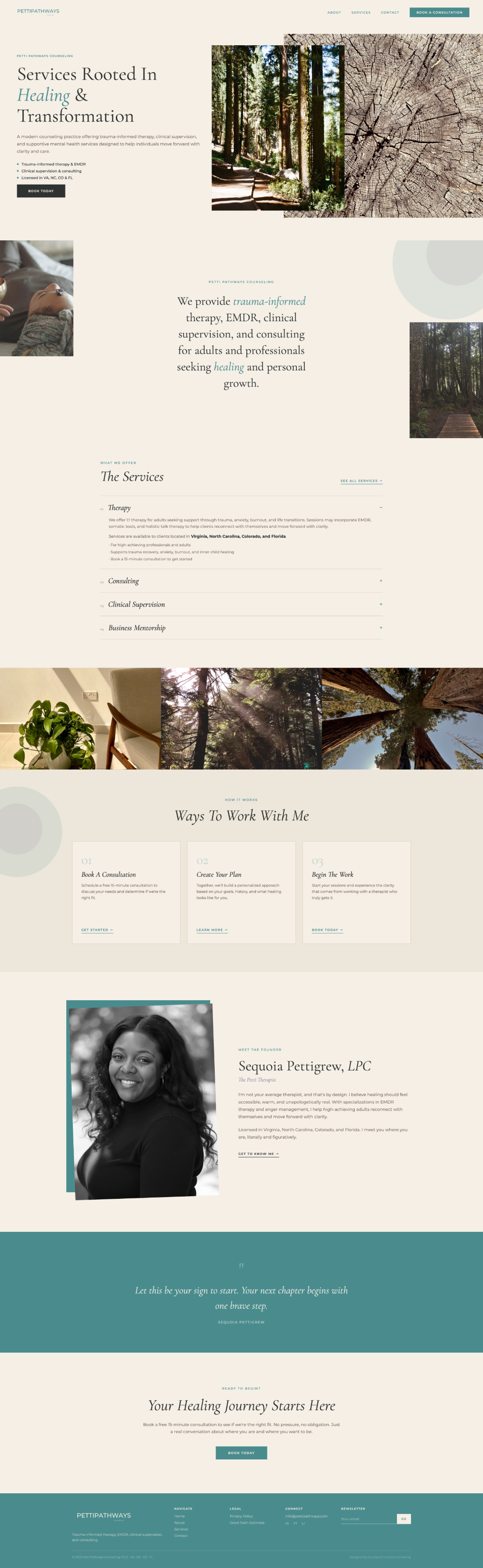 Petti Pathways Counseling homepage